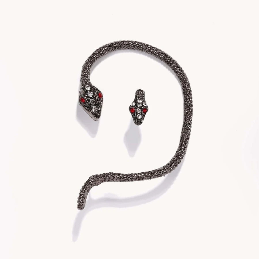 2-Piece: Snake Design Earrings Earrings Black - DailySale