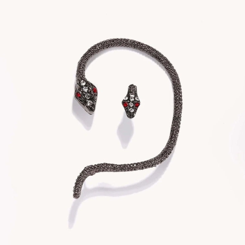 2-Piece: Snake Design Earrings Earrings Black - DailySale