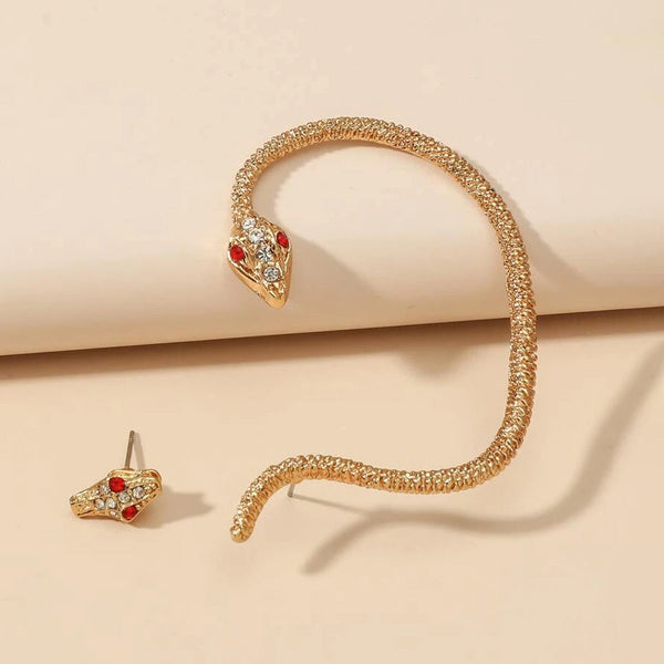 2-Piece: Snake Design Earrings Earrings Gold - DailySale