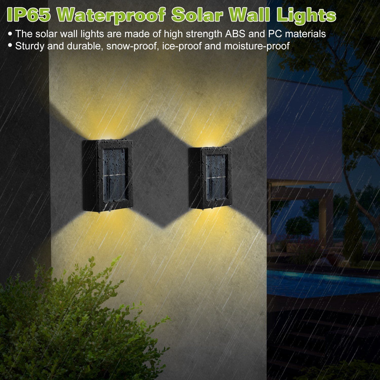 2-Piece: Solar Deck Outdoor Lights Outdoor Lighting - DailySale