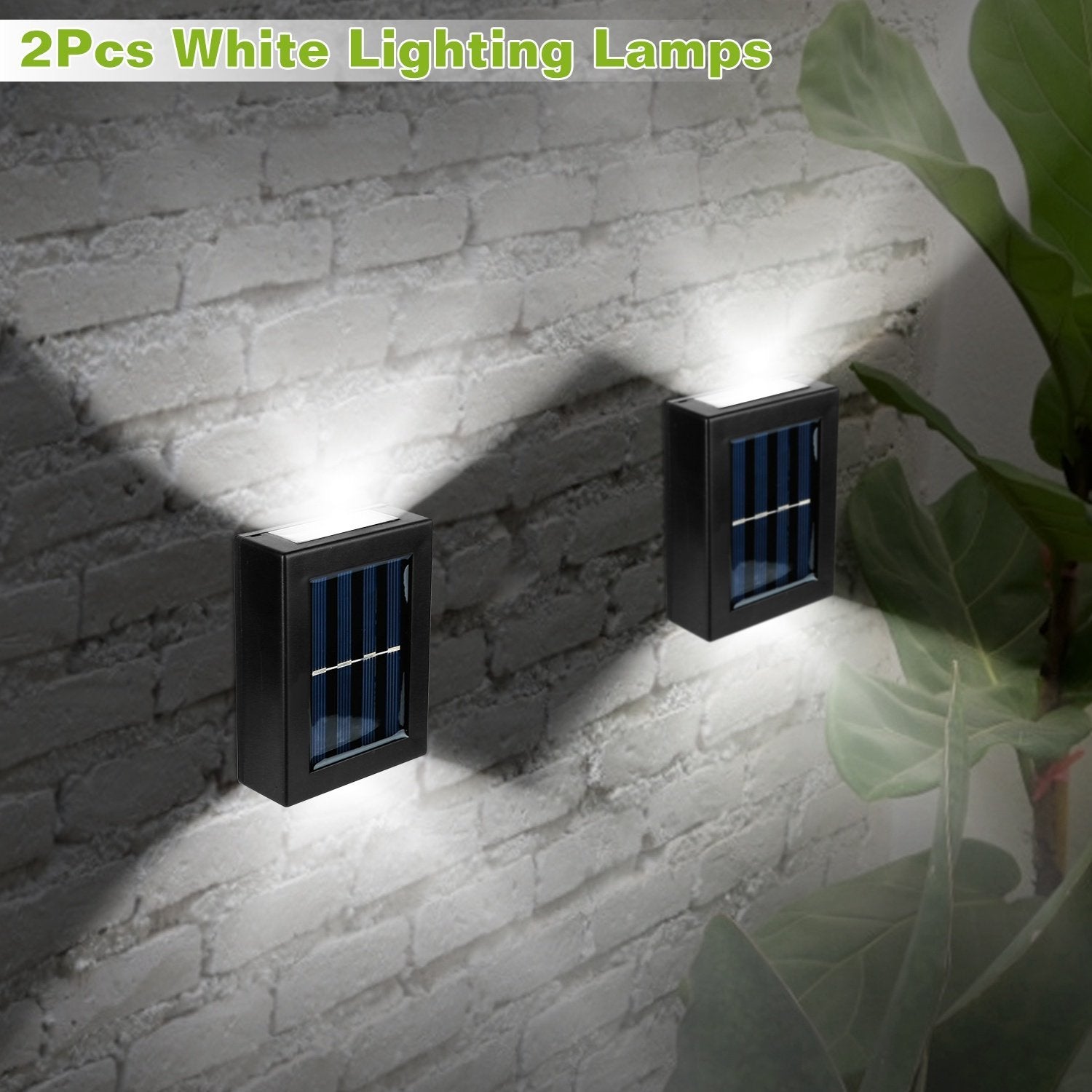 2-Piece: Solar Deck Outdoor Lights Outdoor Lighting - DailySale