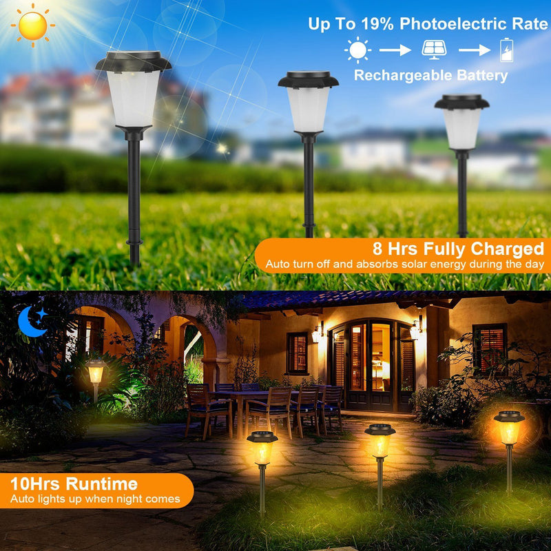 2-Piece: Solar Flame Torch Light Outdoor Lighting - DailySale
