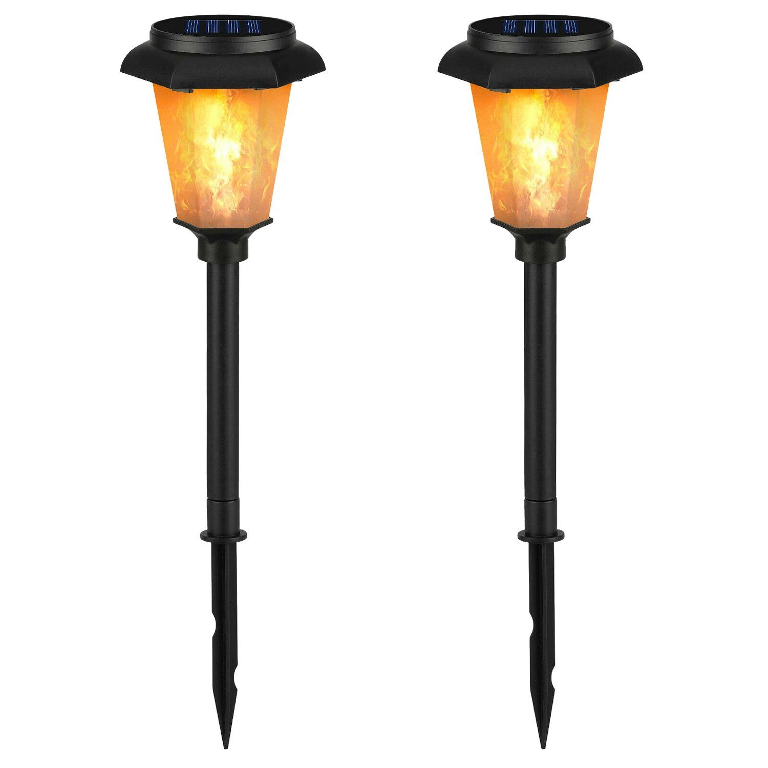 2-Piece: Solar Flame Torch Light Outdoor Lighting - DailySale