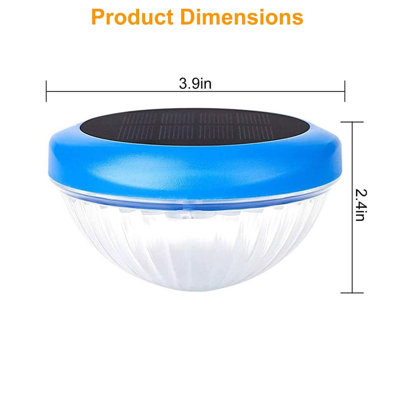 2-Piece: Solar Powered LED Pool Light Gradient Multicolor Changing Outdoor Lighting - DailySale