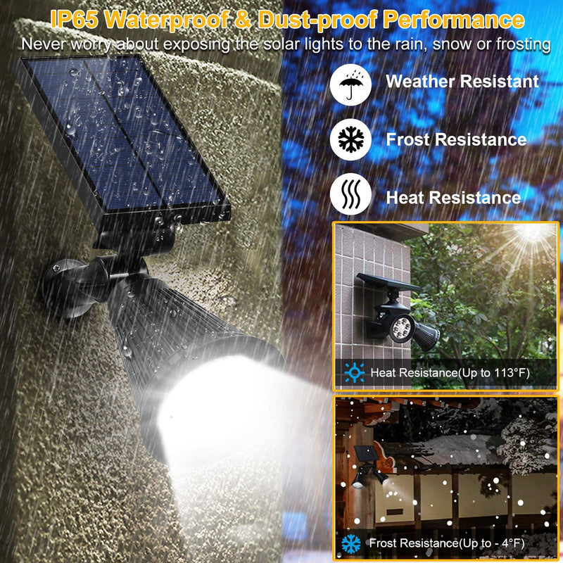2-Piece: Solar Spotlight Outdoor Dusk Waterproof Garden & Patio - DailySale