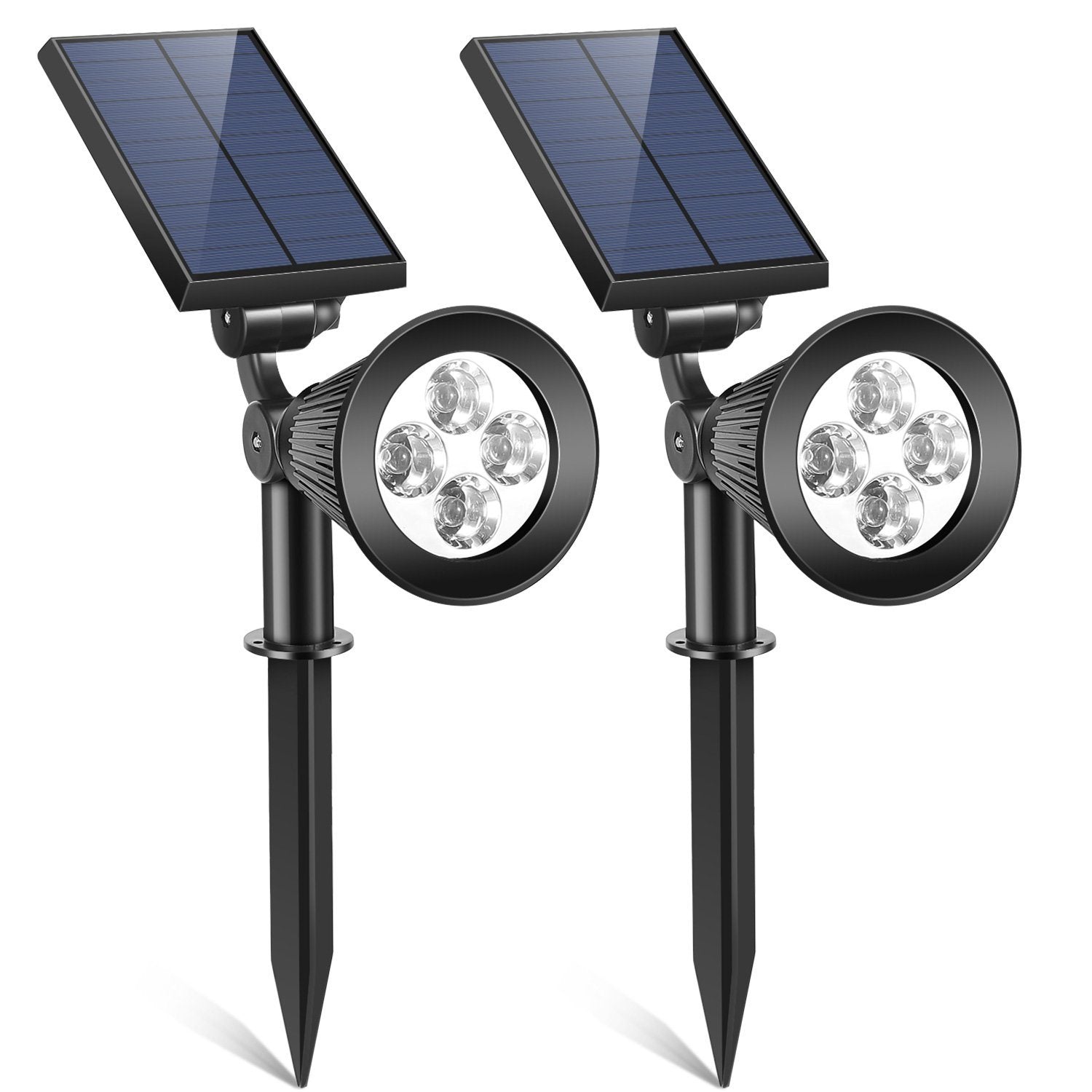 2-Piece: Solar Spotlight Outdoor Dusk Waterproof Garden & Patio - DailySale