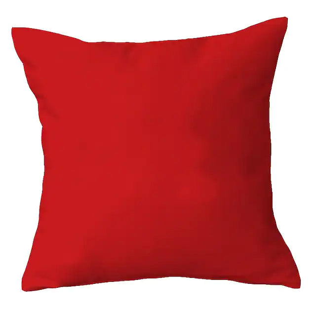 2-Piece: Solid Colored Simple Square Pillowcases Bedding Red - DailySale