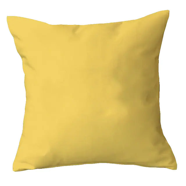 2-Piece: Solid Colored Simple Square Pillowcases Bedding Yellow - DailySale