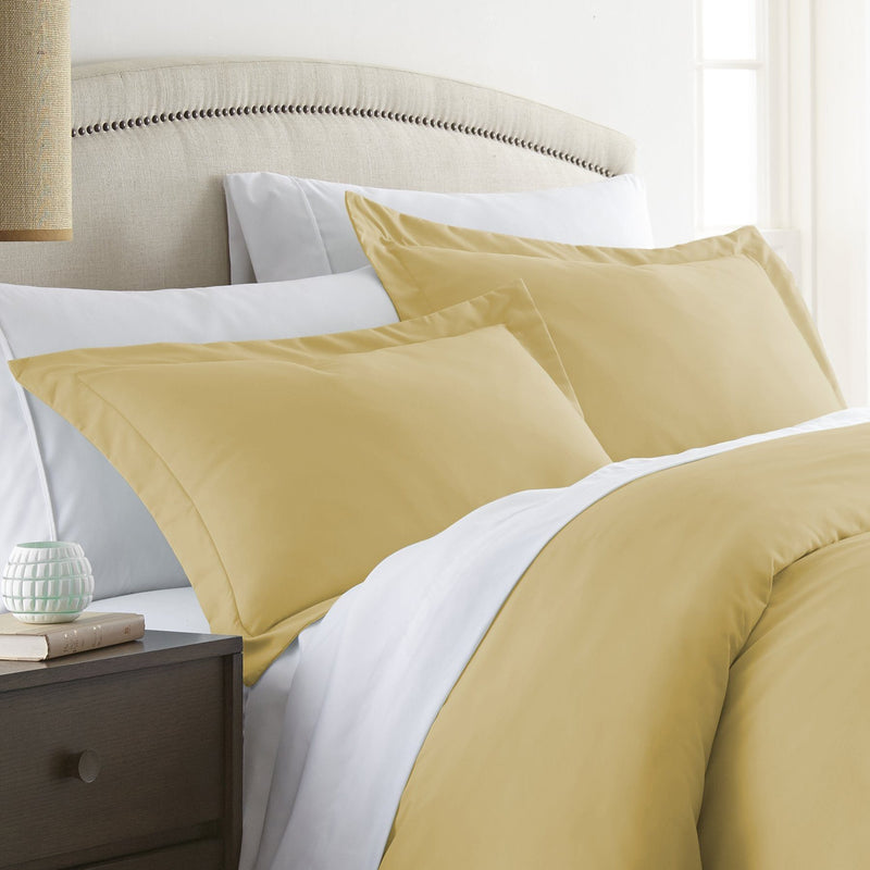 2-Piece: Solid Pillow Sham Set Bedding Gold Standard - DailySale