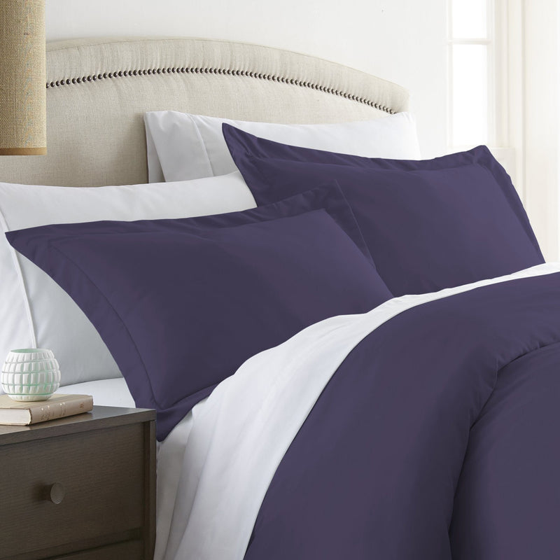 2-Piece: Solid Pillow Sham Set Bedding Purple Standard - DailySale