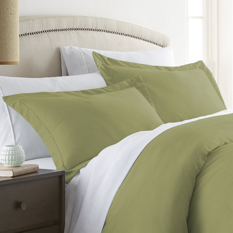 2-Piece: Solid Pillow Sham Set Bedding Sage Standard - DailySale