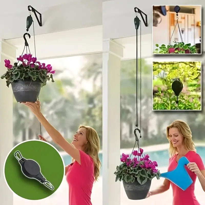 2-Piece: Telescopic Lifting Hooks for Garden Pots Garden & Patio - DailySale