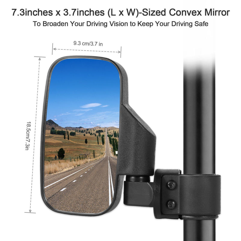 2-Piece: Wide Rear View Mirror Automotive - DailySale