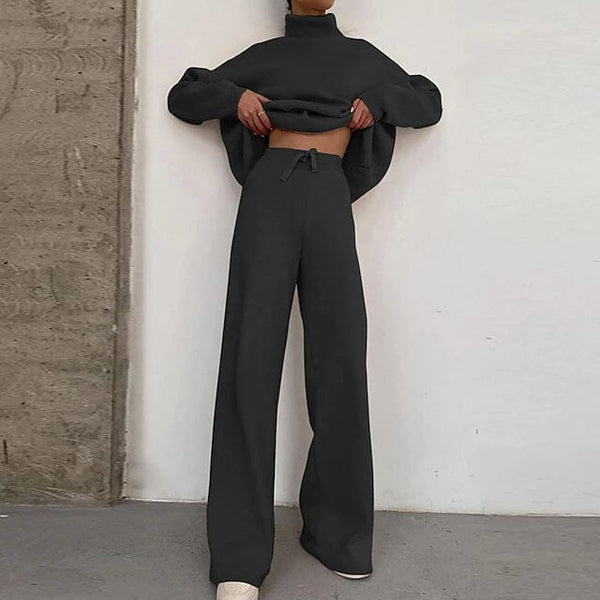 2-Piece: Women‘s Plus Size Loungewear Sets Women's Loungewear Black S - DailySale