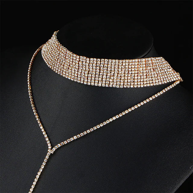 2-Piece: Women's Synthetic Diamond Y Necklace Necklaces - DailySale