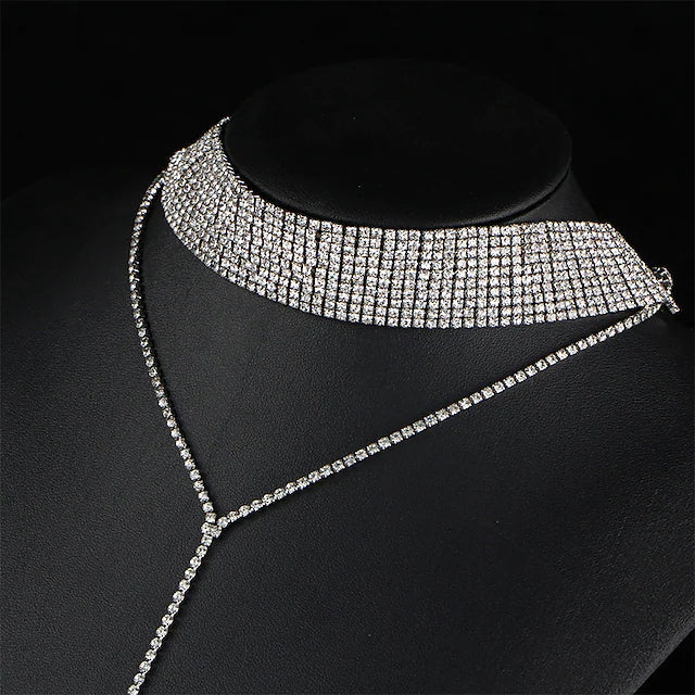 2-Piece: Women's Synthetic Diamond Y Necklace Necklaces - DailySale