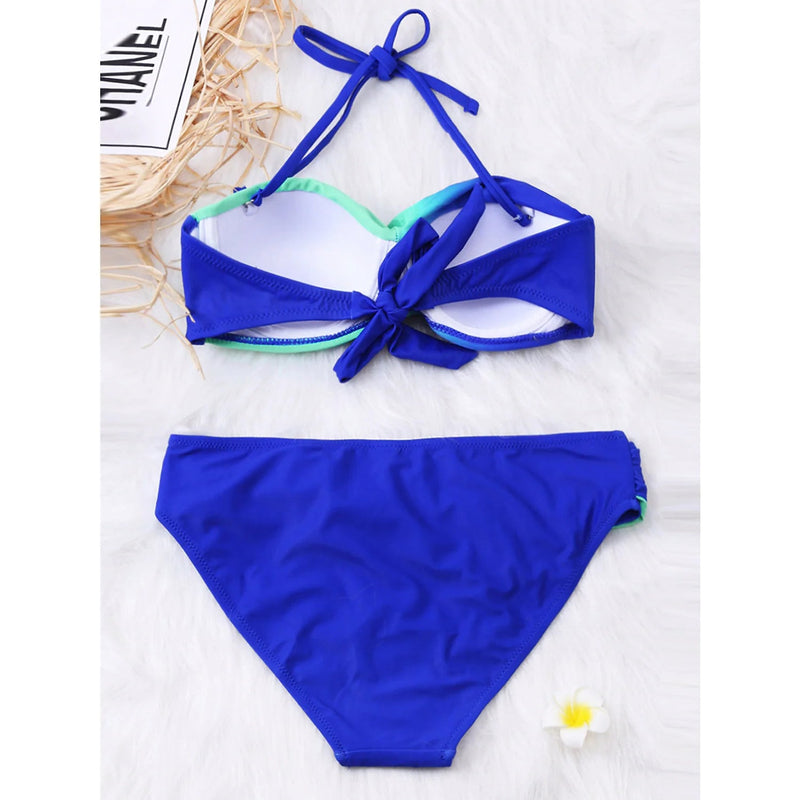 2-Piece: Women's Tie Dye Swimwear Bikini Set