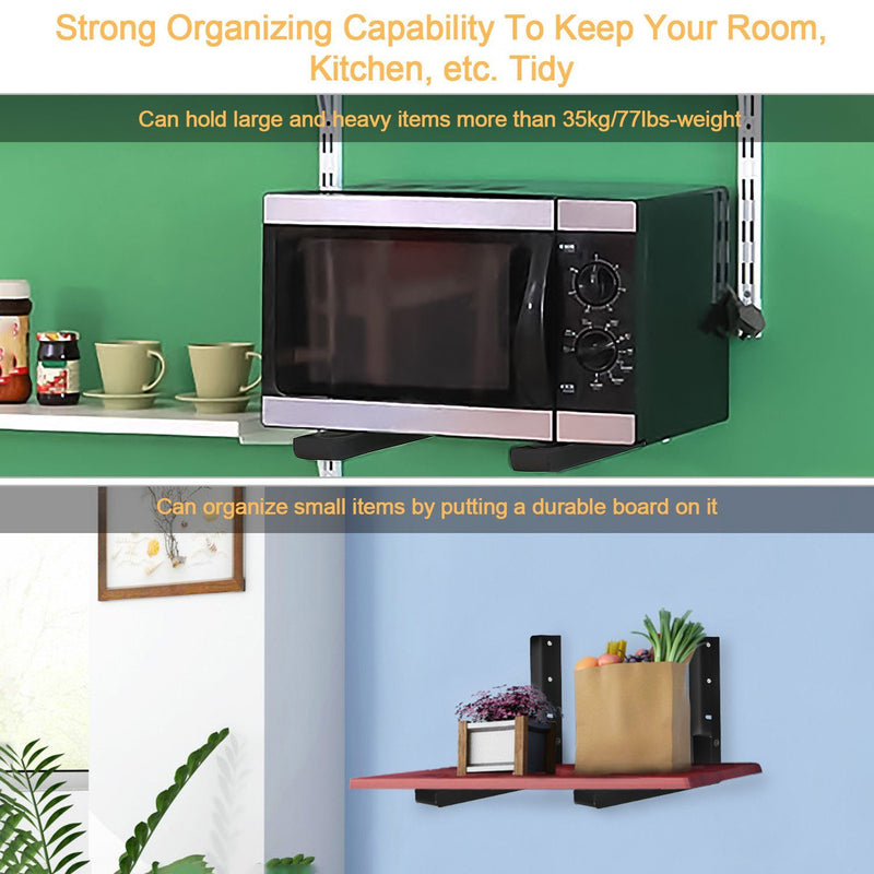 2-Pieces: Adjustable Wall Mount Microwave Brackets Kitchen & Dining - DailySale
