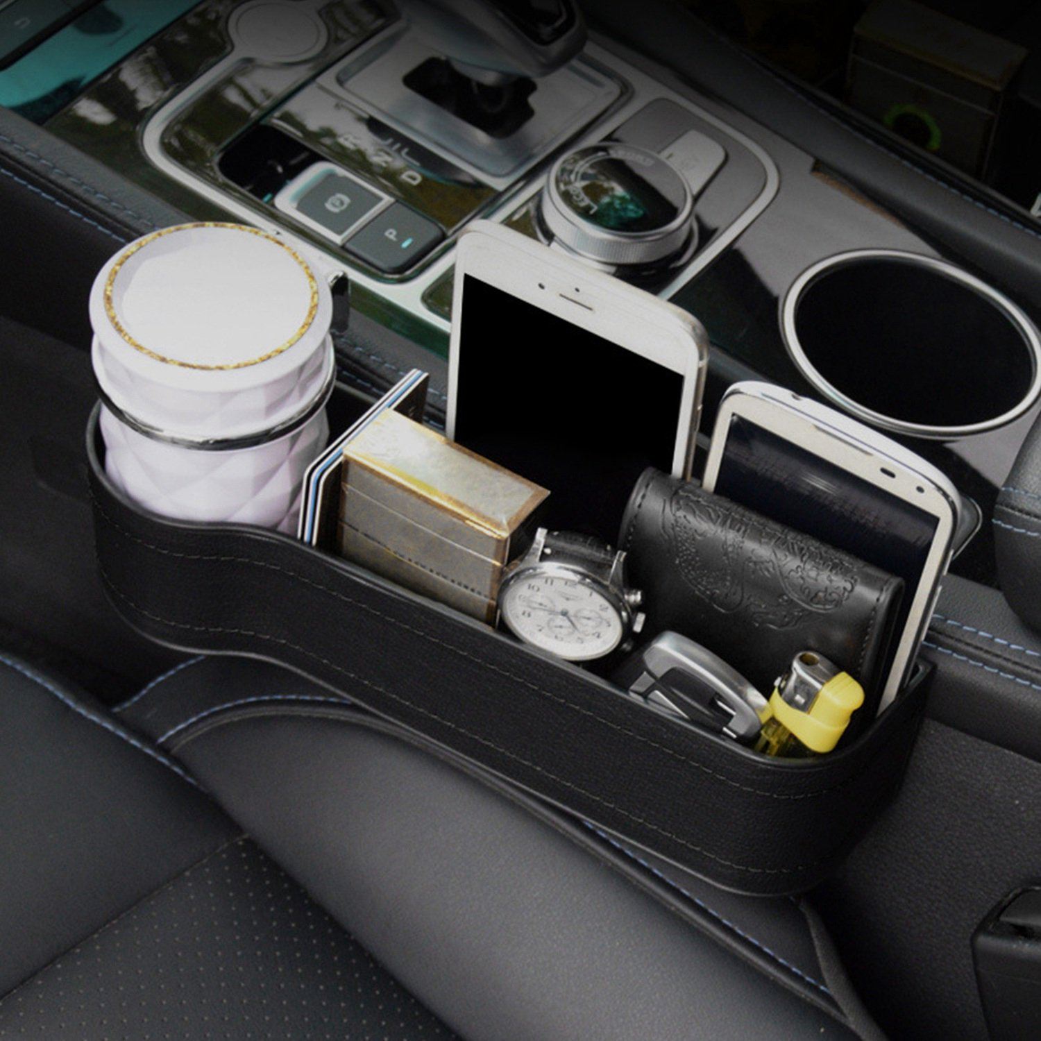 2-Pieces: Car Console Side Organizer Automotive - DailySale