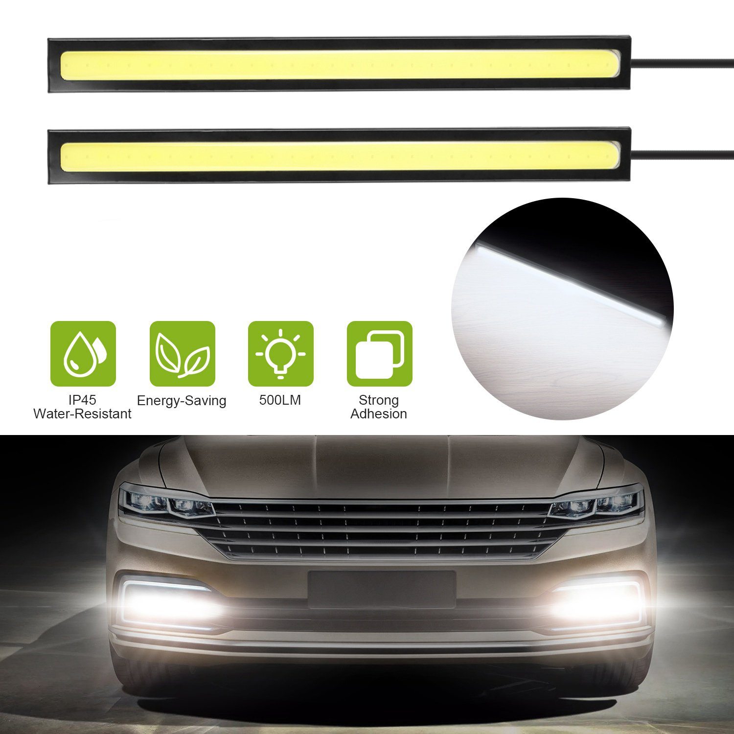 2-Pieces: Car LED Daytime Running Lights Automotive - DailySale