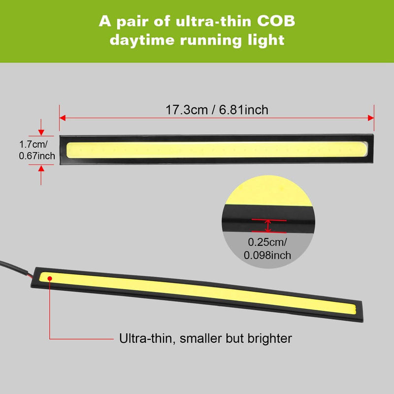 2-Pieces: Car LED Daytime Running Lights Automotive - DailySale