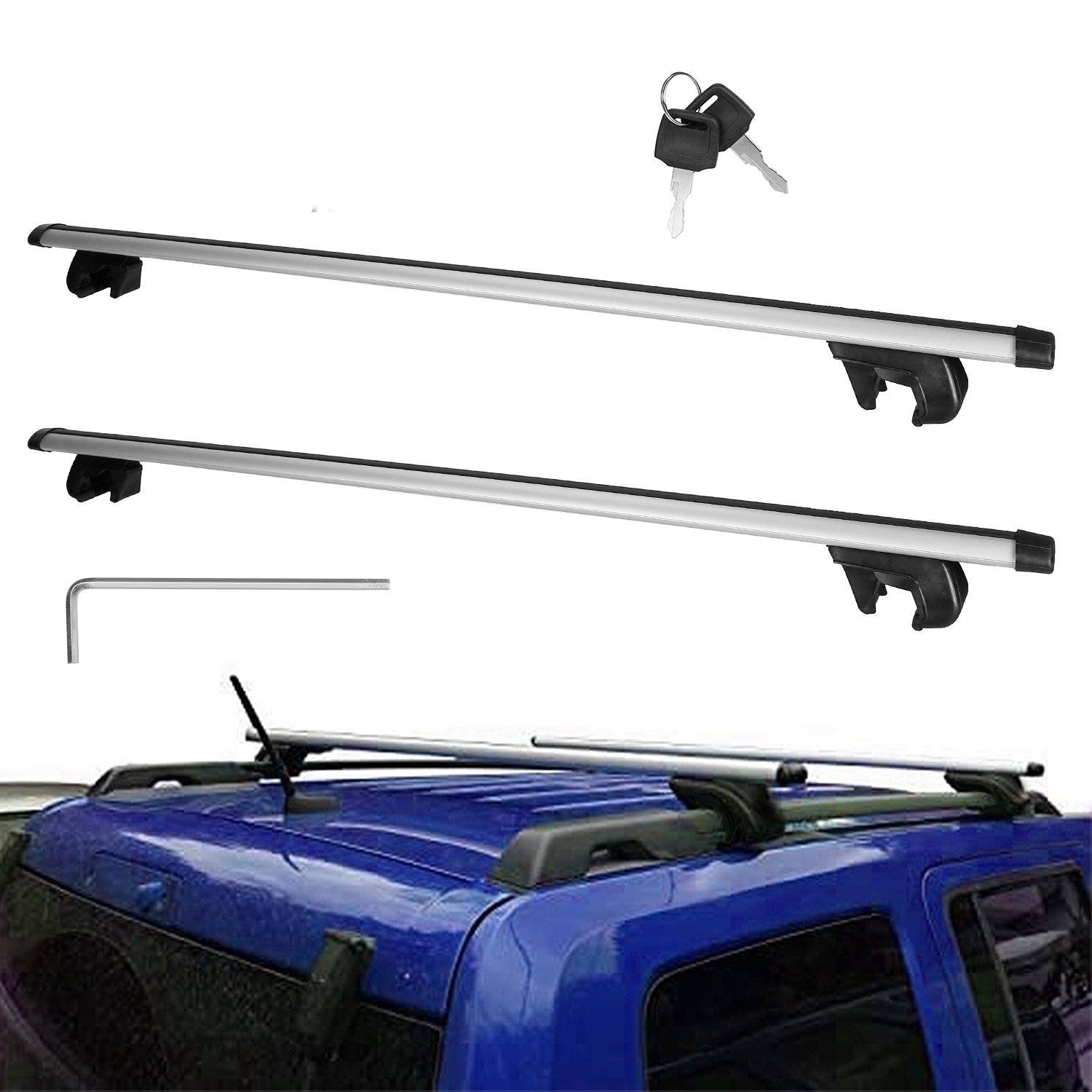 2-Pieces: Car Roof Top Crossbar Rack Automotive - DailySale