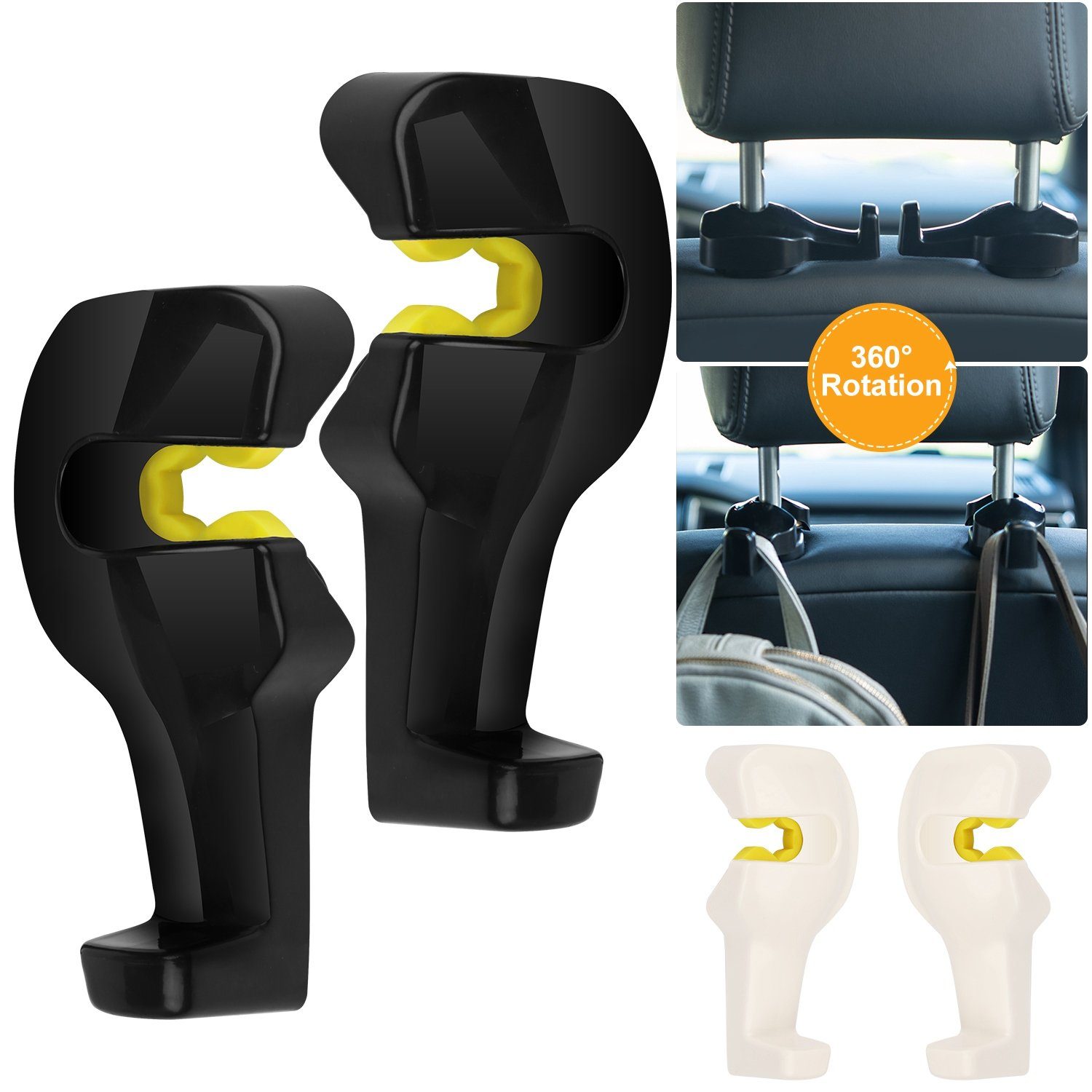 2-Pieces: Car Seat Headrest Hanger Automotive - DailySale