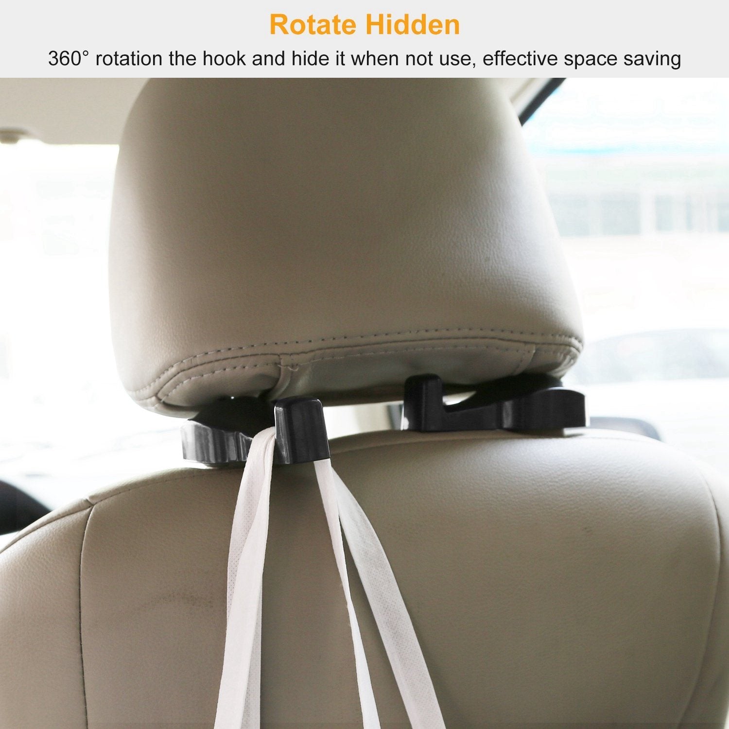 2-Pieces: Car Seat Headrest Hanger Automotive - DailySale