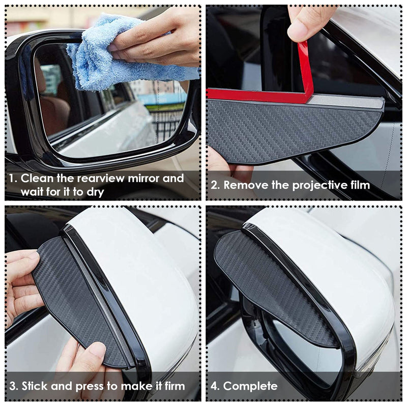2-Pieces: Car Side Mirror Rain Guard Automotive - DailySale