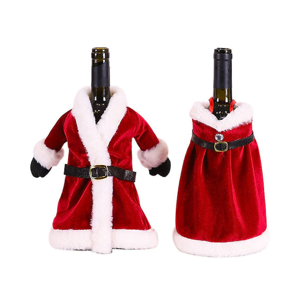 2-Pieces: Christmas Wine Bottle Cover Merry Christmas Decor Holiday Decor & Apparel - DailySale