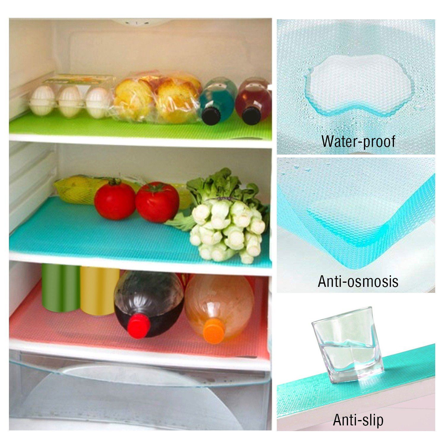 2-Pieces: Easy Clean Fridge Pads Kitchen & Dining - DailySale