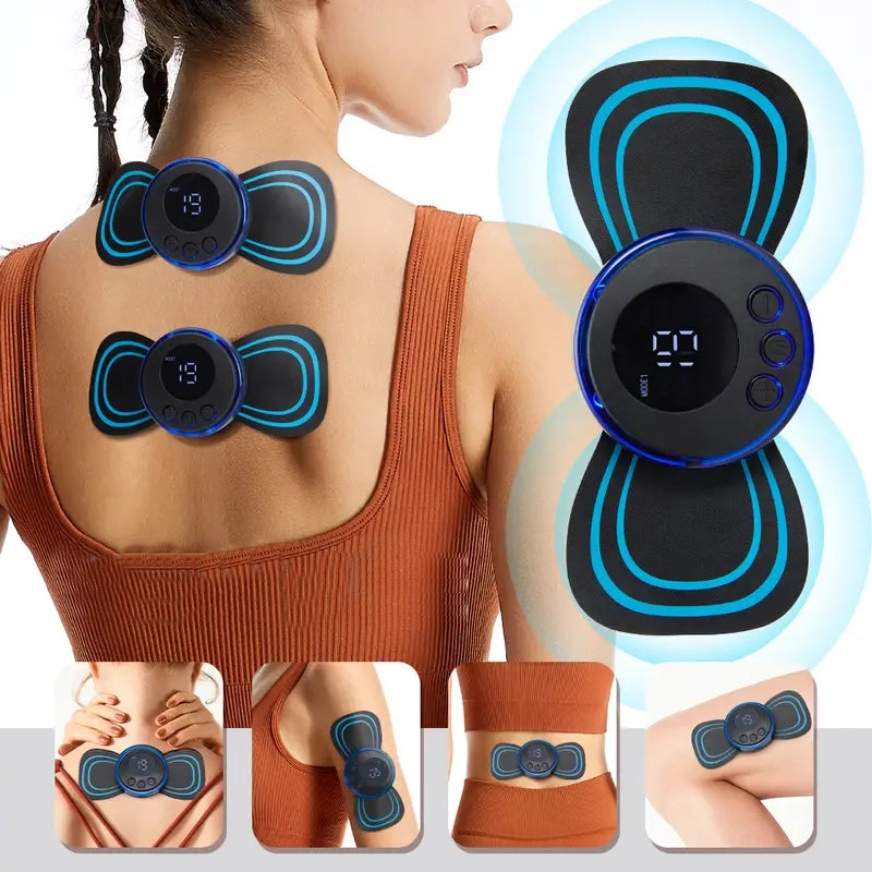 2-Pieces: Electric Neck Massage EMS Cervical Vertebra Massage Patch Wellness - DailySale