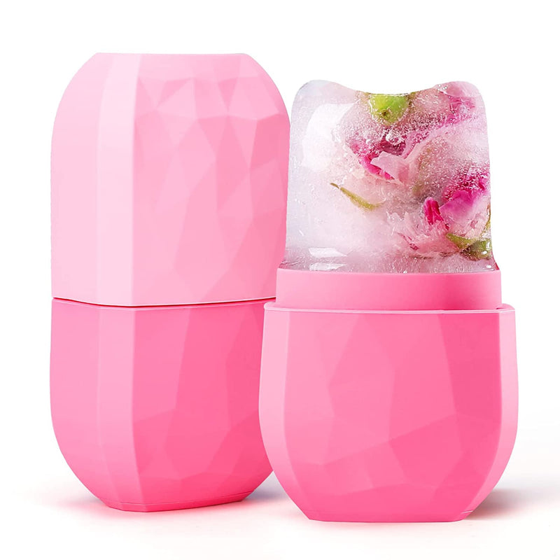2-Pieces: Face and Eye Ice Roller Ice Cube Mold Beauty & Personal Care Pink - DailySale