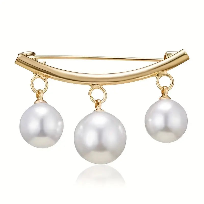 2-Pieces: Faux Pearl Neck Tie Pin Buckle Faux Pendant Women's Shoes & Accessories - DailySale