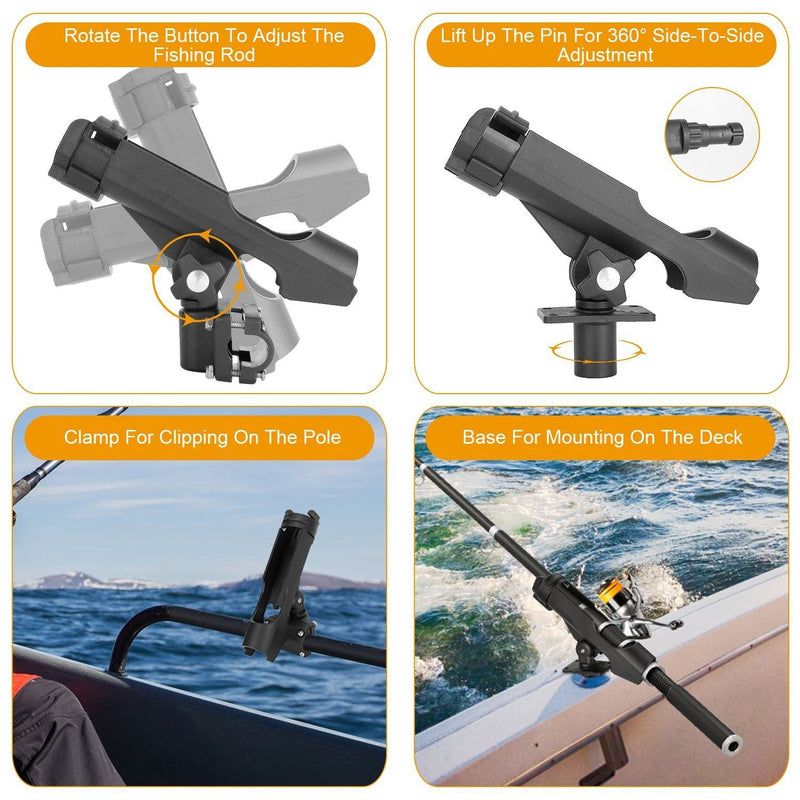2-Pieces: Fishing Boat Rod Holders Sports & Outdoors - DailySale