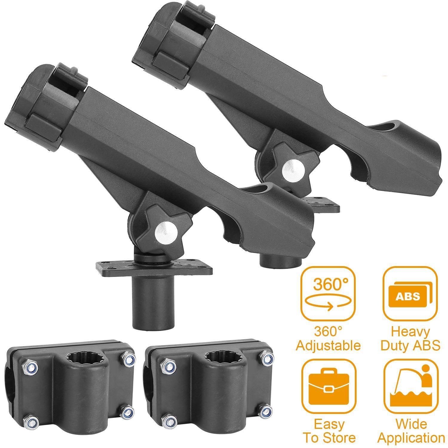 2-Pieces: Fishing Boat Rod Holders Sports & Outdoors - DailySale