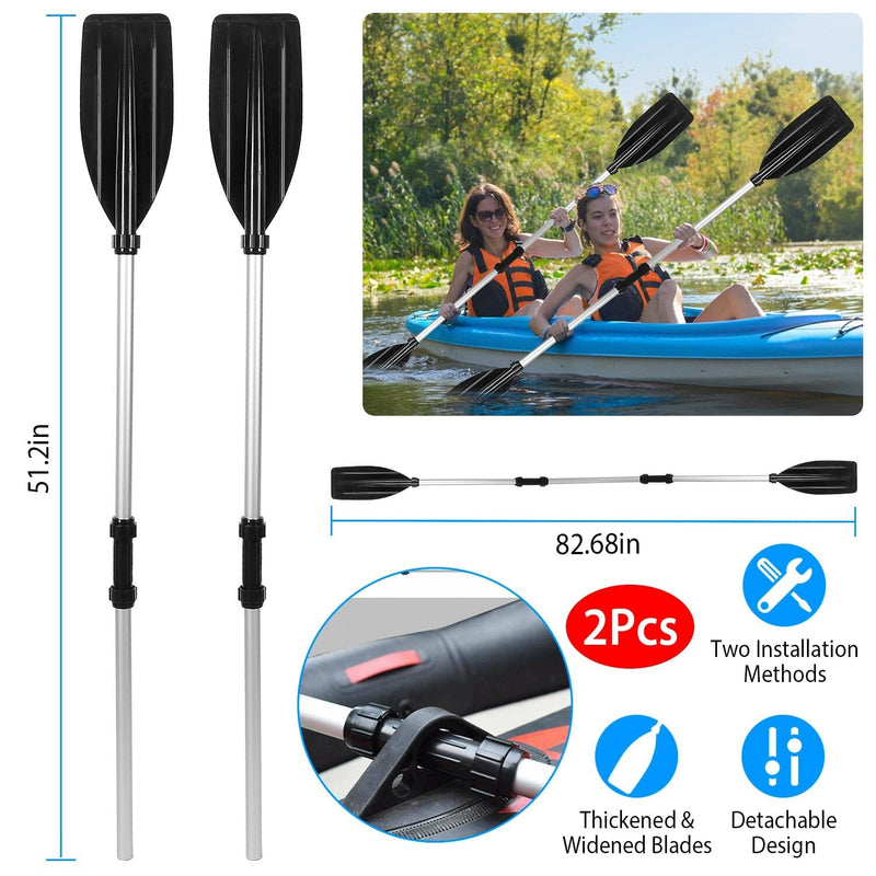 2-Pieces: Kayak Paddles Aluminum Alloy Detachable Canoe Sports & Outdoors - DailySale