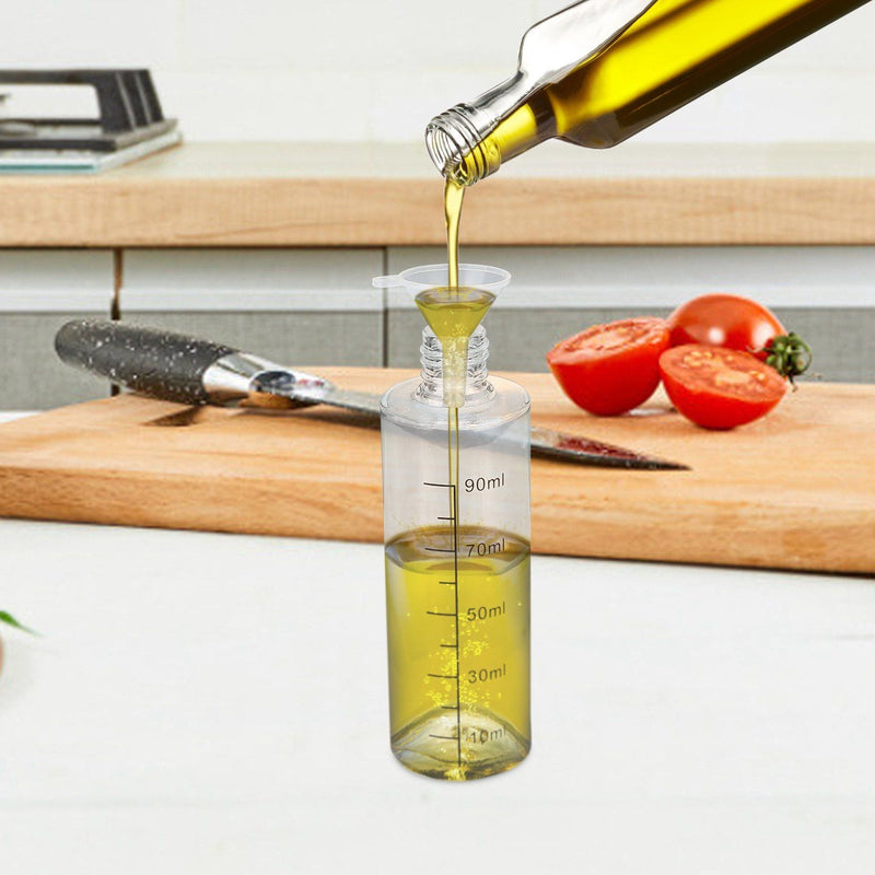 2-Pieces: Oil Dispenser Mister Refillable Stainless Steel Glass Vinegar with Measurement Oil Control Diet Kitchen & Dining - DailySale