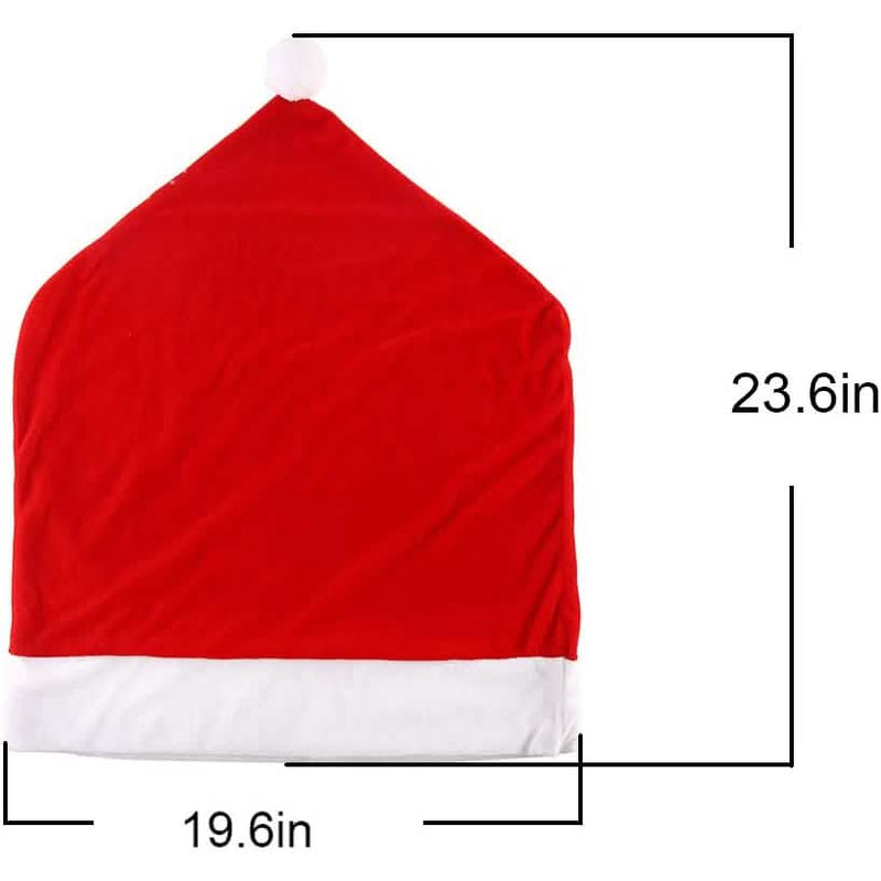2-Pieces: Red Hat Dining Chair Slipcovers Holiday Decor & Apparel - DailySale