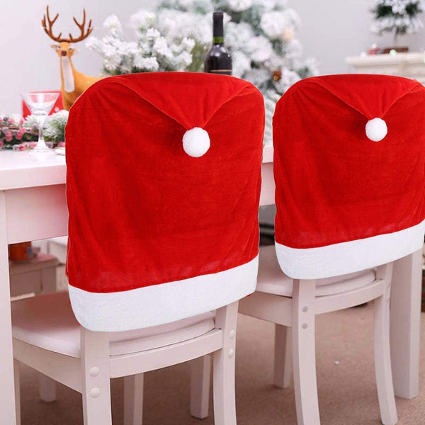 2-Pieces: Red Hat Dining Chair Slipcovers Holiday Decor & Apparel - DailySale