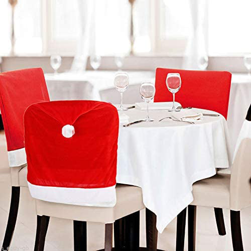 2-Pieces: Red Hat Dining Chair Slipcovers Holiday Decor & Apparel - DailySale