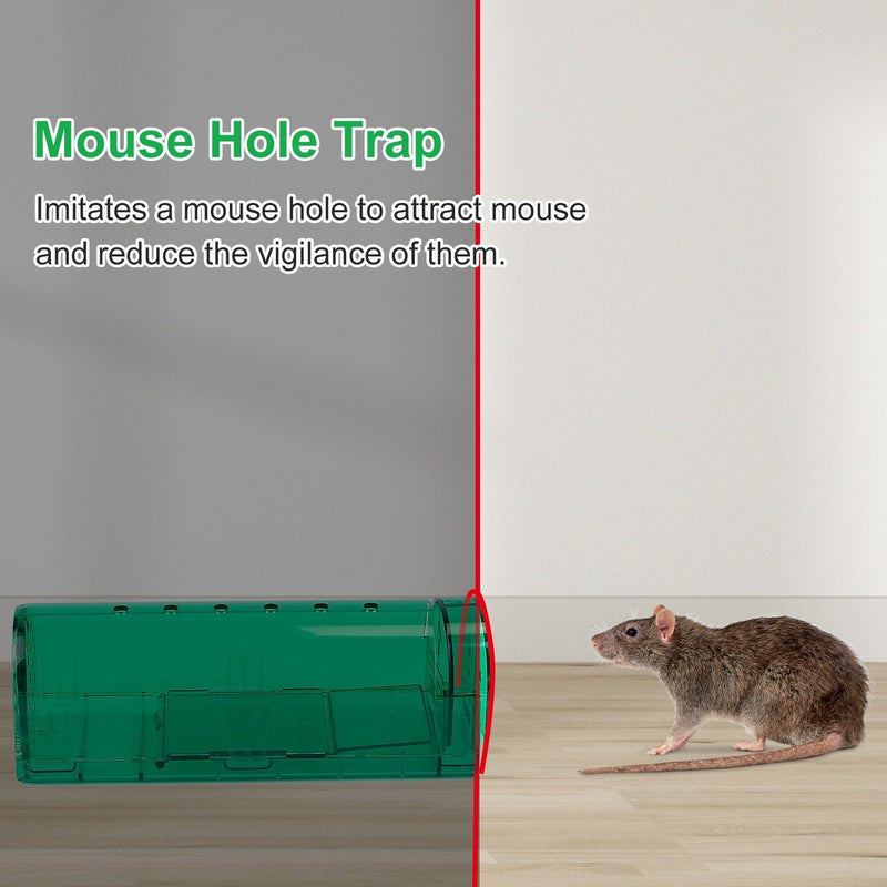 Mouse Traps Indoor Outdoor, No Kill Mouse Traps,Reusable Rat Traps Catch  and Release That Work,for House,Garage,Small Rodent, Voles,Hamsters