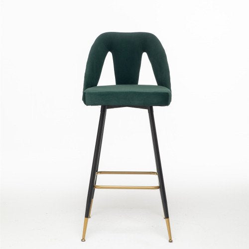 2-Pieces Set: Contemporary Upholstered Barstool Furniture & Decor Green - DailySale