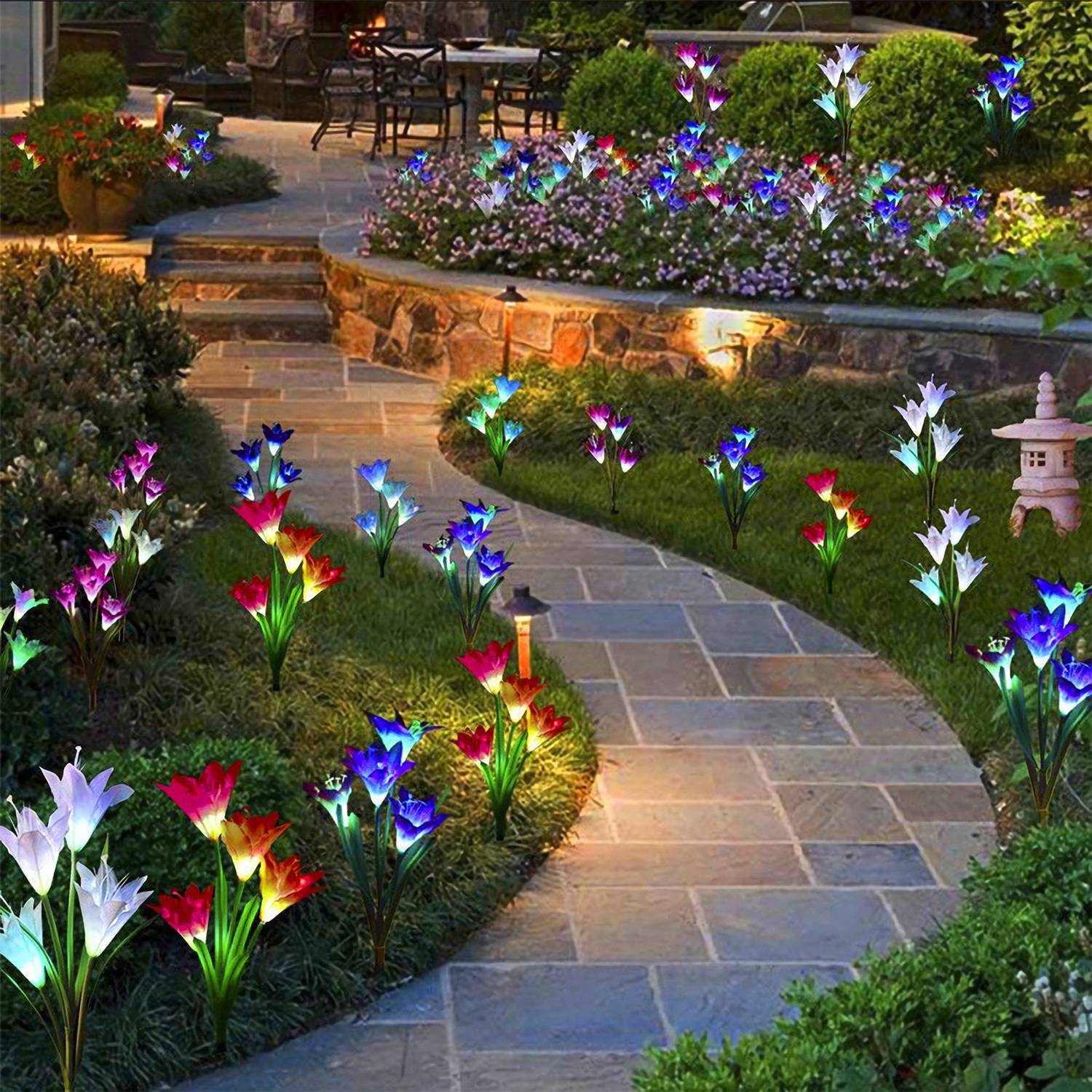 2-Pieces: Solar Garden Lights Outdoor Garden & Patio - DailySale