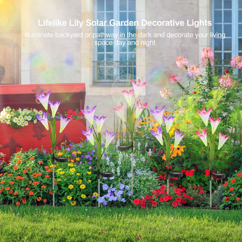2-Pieces: Solar Garden Lights Outdoor Garden & Patio - DailySale