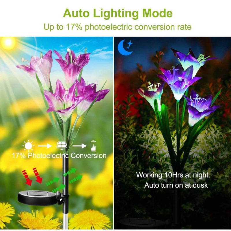2-Pieces: Solar Garden Lights Outdoor Garden & Patio - DailySale