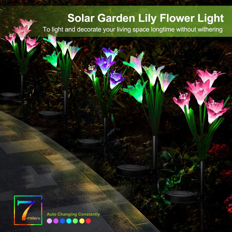 2-Pieces: Solar Garden Lights Outdoor Garden & Patio - DailySale