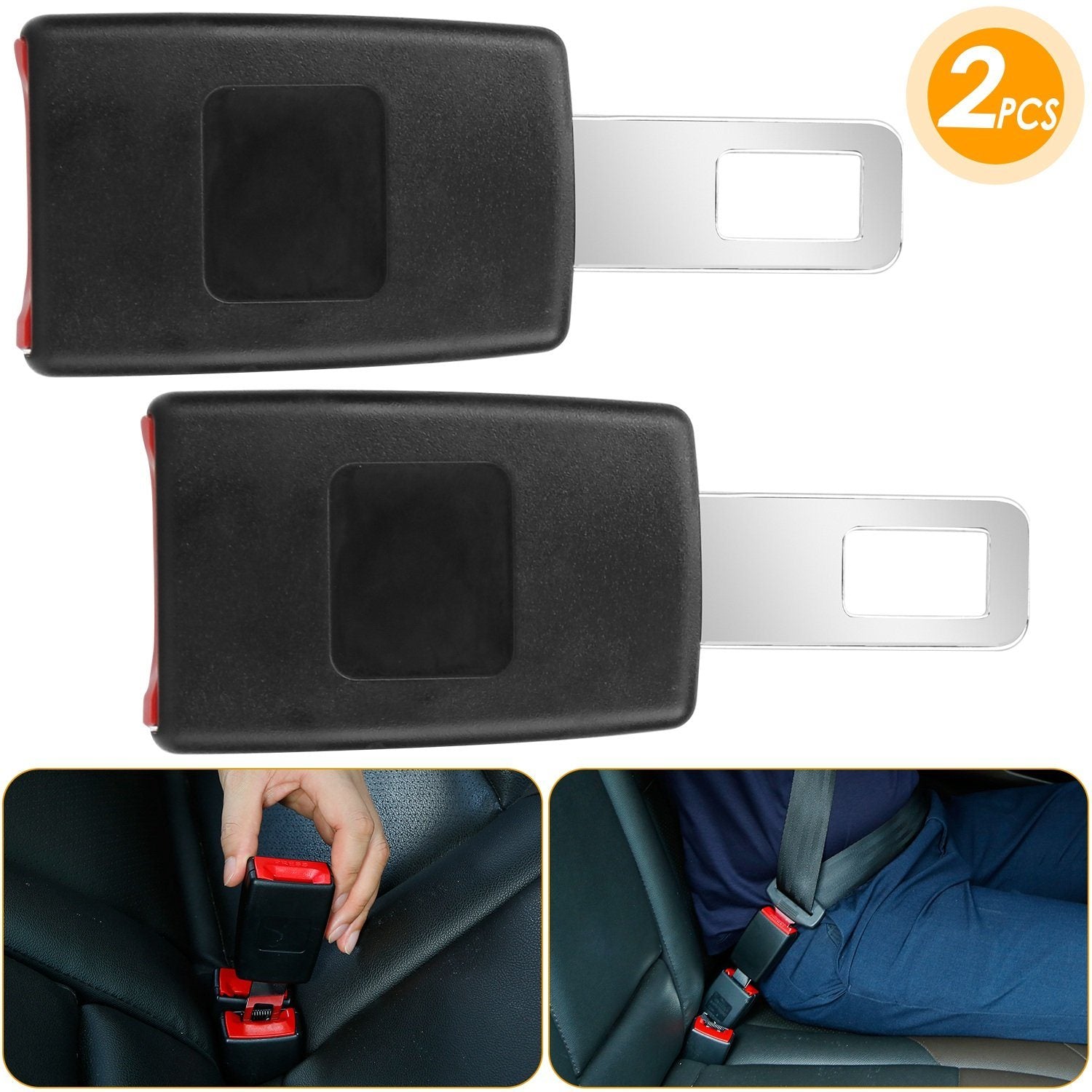 2-Pieces: Universal Car Extension Socket Buckles Automotive - DailySale