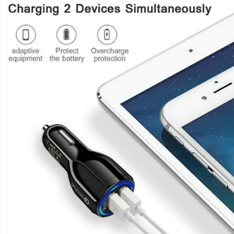 2-Port USB Fast Car Charger Adapter Automotive - DailySale