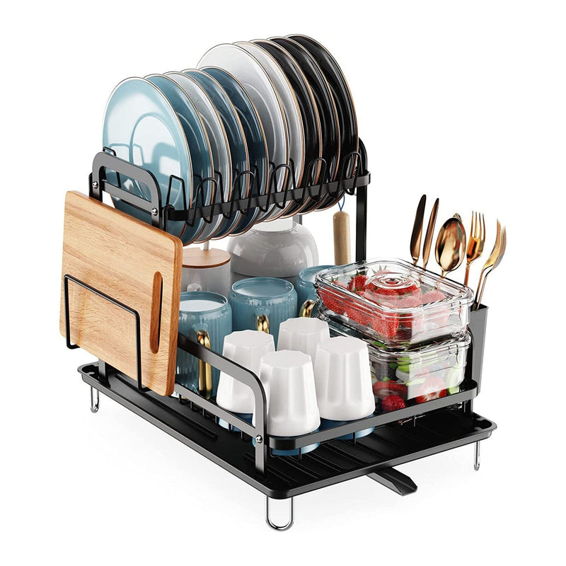 2-Tier Dish Drying Rack Kitchen Storage - DailySale